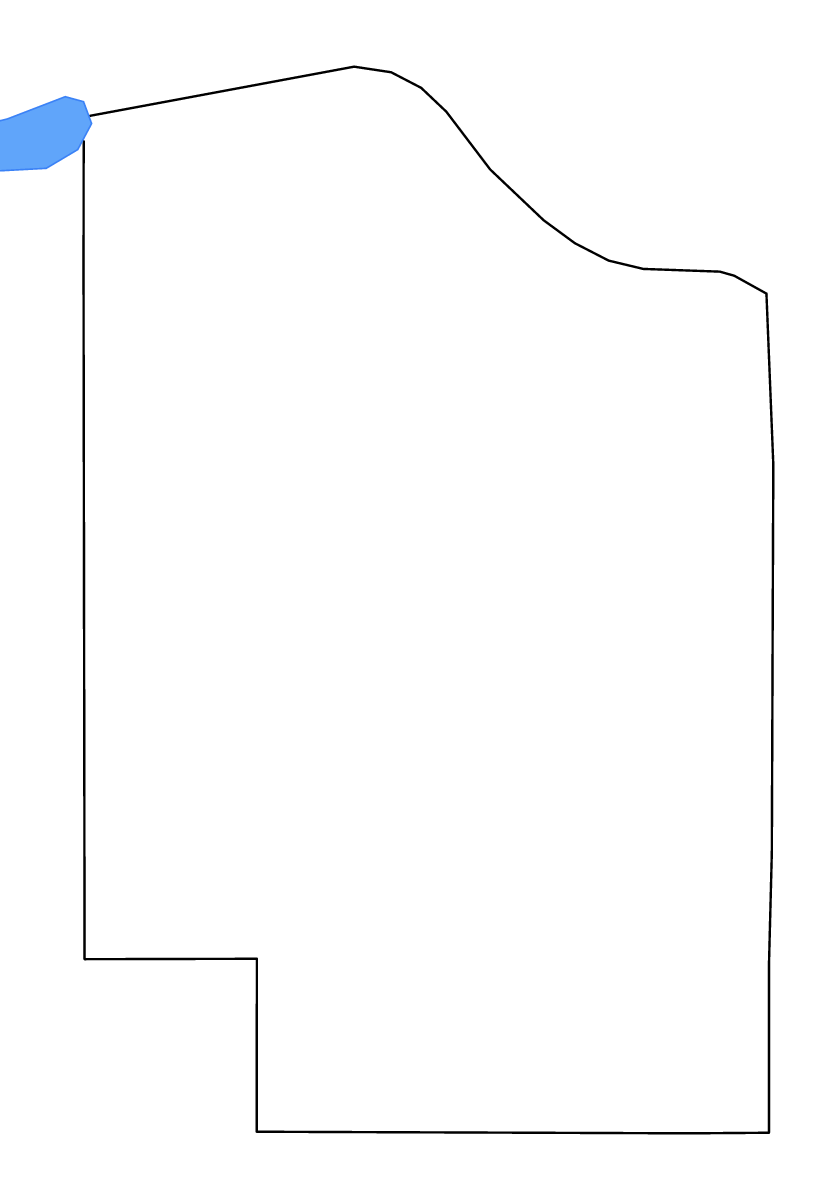 Mapa de contorno de Cedar, Nebraska con lagos y ríos.