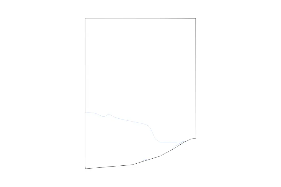 Outline map of Colfax County, Nebraska with subdivision borders and rivers.