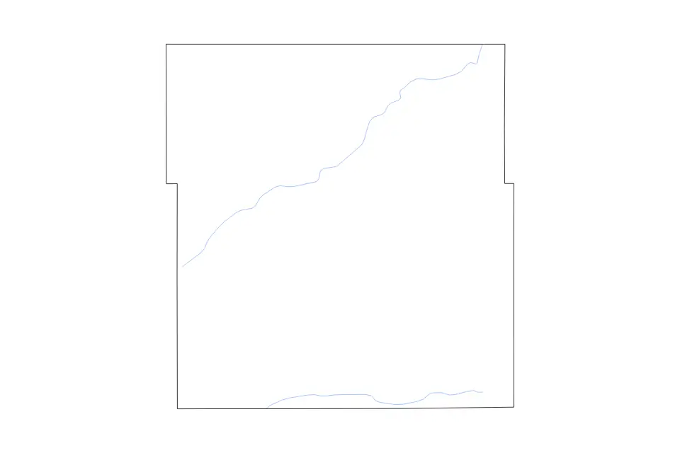 Carte de Dawes, Nebraska de type contour et rivières pour Amérique du Nord, montrant contour et rivières avec des limites nettes.