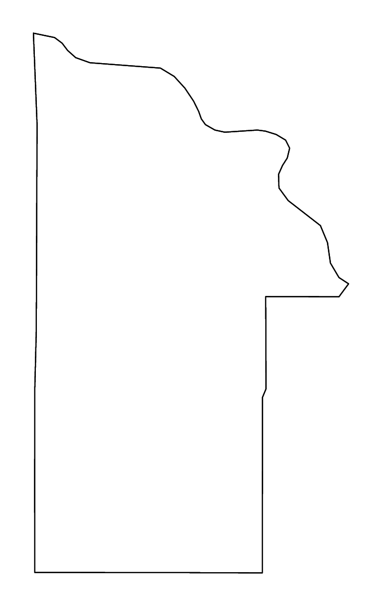 Mapa de contorno de Dixon, Nebraska con ríos.