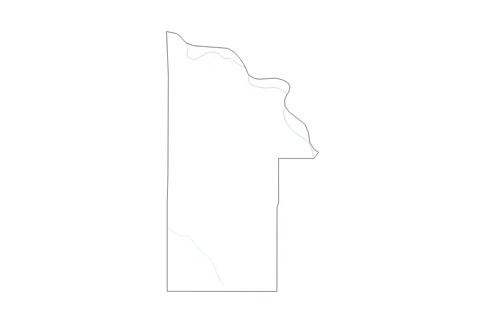 Mapa de Dixon, Nebraska de tipo contorno y ríos para América del Norte, con contorno y ríos con límites limpios.