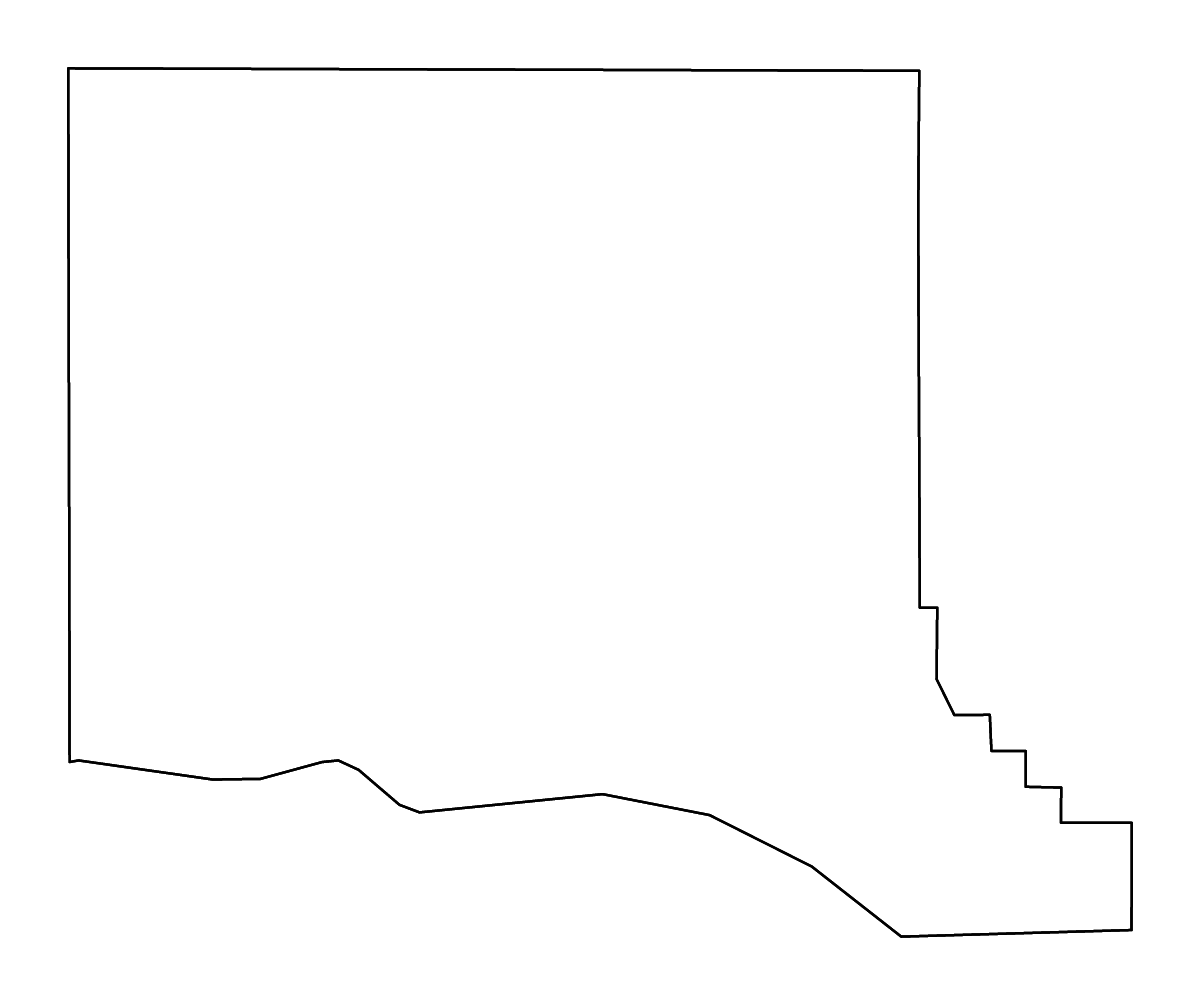 Carte de contour de Dodge, Nebraska avec rivières.