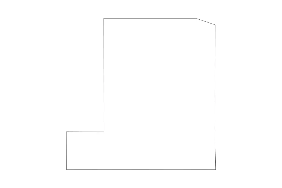 Outline map of Gosper County, Nebraska with subdivision borders.