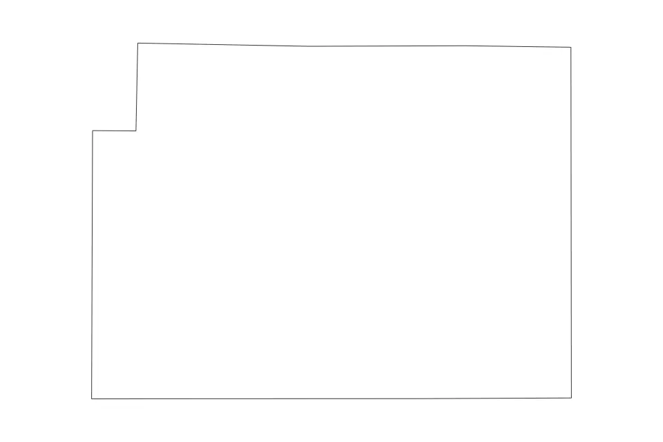 Outline map of Grant County, Nebraska with subdivision borders.