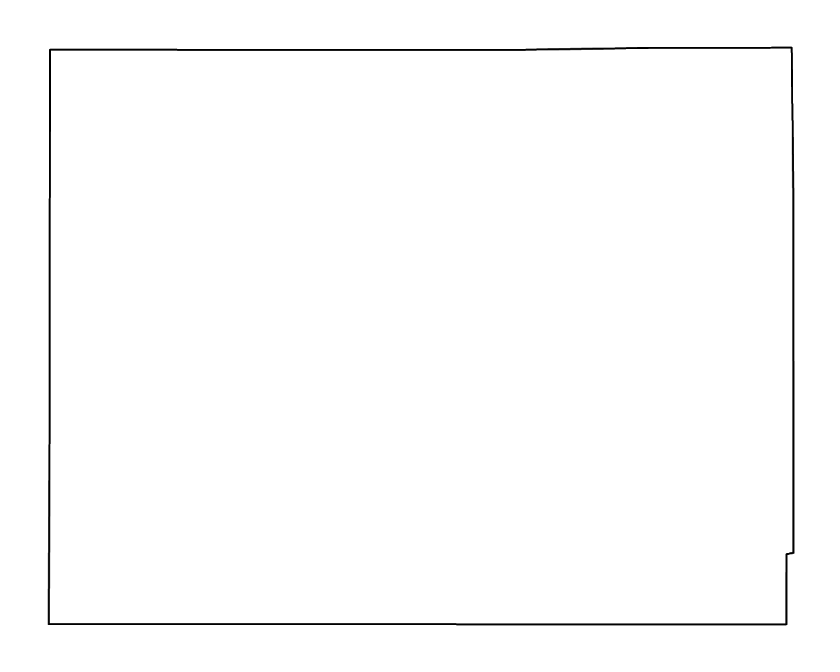 Outline map of Kimball County, Nebraska with rivers.