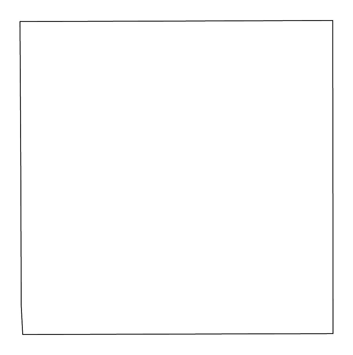 Outline map of Madison County, Nebraska with rivers.