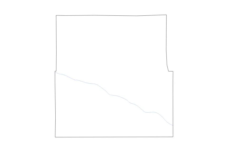 Carte de Morrill, Nebraska de type contour et rivières pour Amérique du Nord, montrant contour et rivières avec des limites nettes.