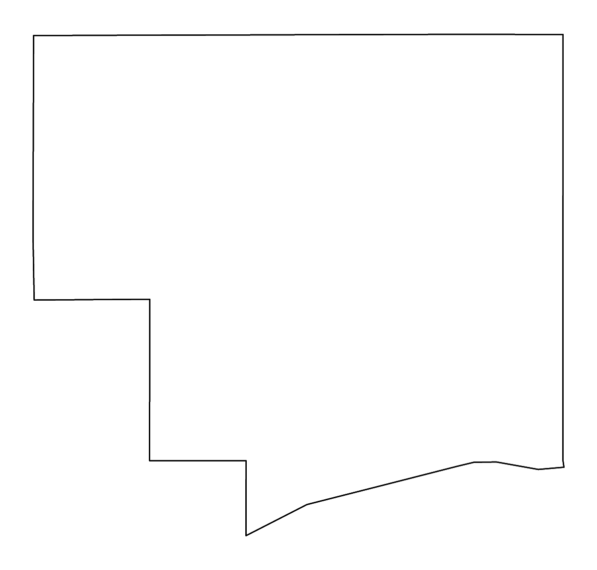 Mapa de contorno de Platte, Nebraska con ríos.