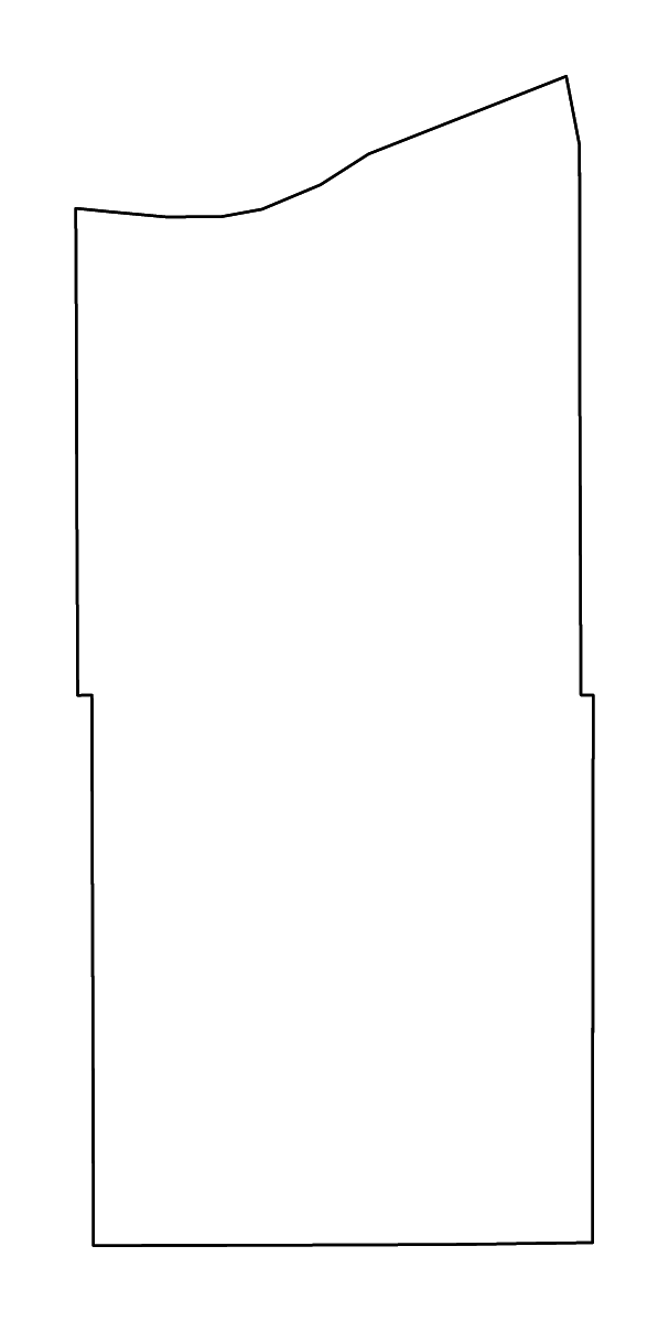 Outline map of Rock County, Nebraska with rivers.