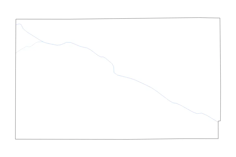 Carte de Scotts Bluff, Nebraska de type contour et rivières pour Amérique du Nord, montrant contour et rivières avec des limites nettes.