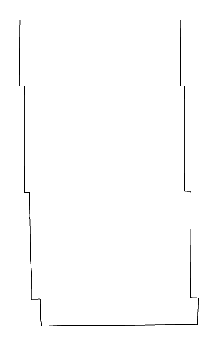 Outline map of Sheridan County, Nebraska with rivers.