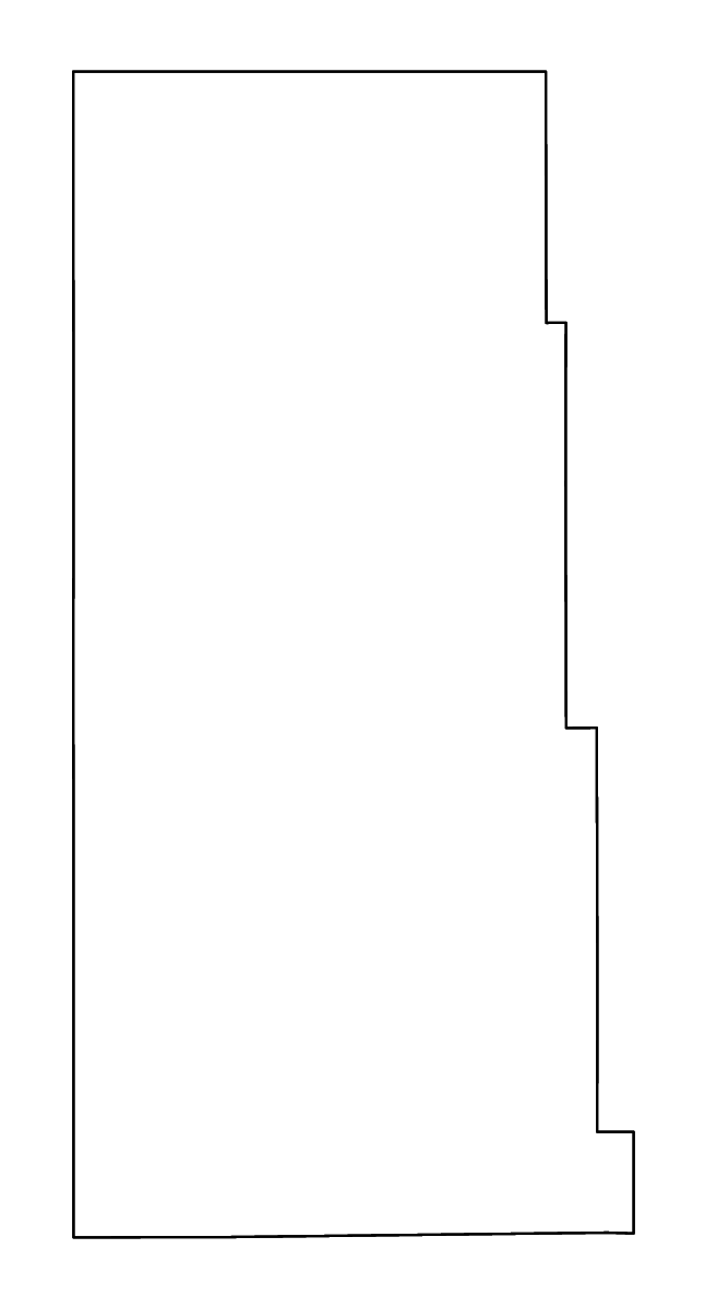 Mapa de contorno de Sioux, Nebraska con ríos.