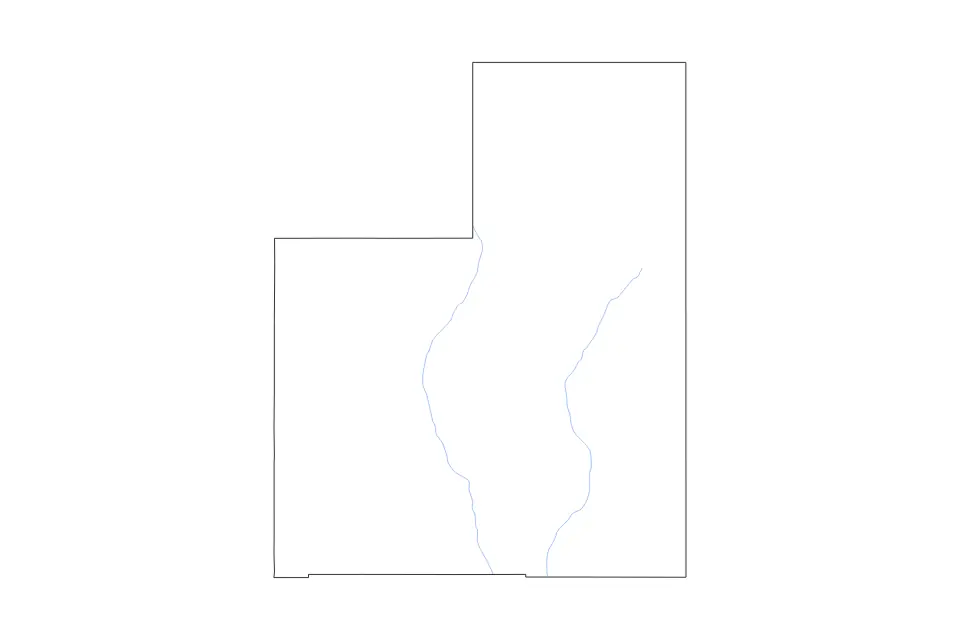 Carte de Lincoln, Nevada de type contour et rivières pour Amérique du Nord, montrant contour et rivières avec des limites nettes.