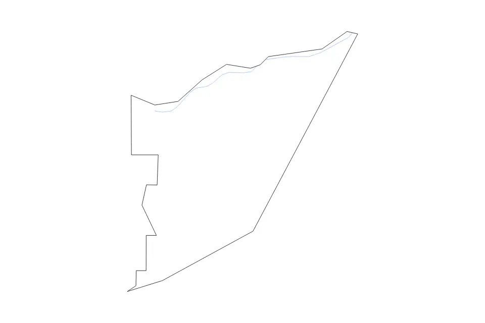 Outline map of Storey County, Nevada with subdivision borders and rivers.