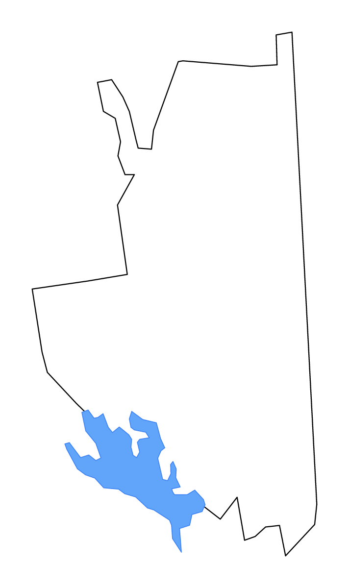 Mapa de contorno de Carroll, New Hampshire con lagos y ríos.
