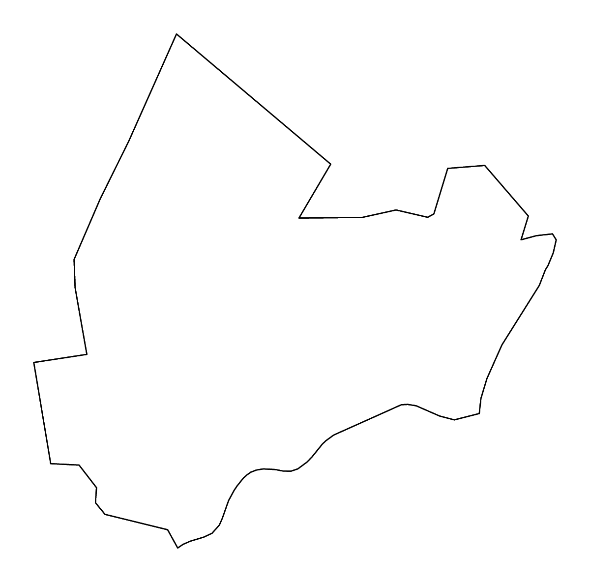Carte de contour de Rockingham, New Hampshire avec rivières.