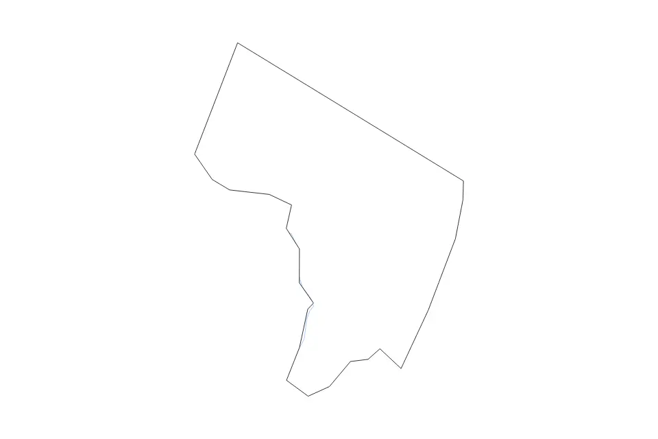 Outline map of Bergen County, New Jersey with subdivision borders and rivers.