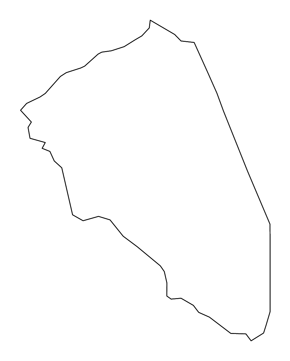 Mapa de contorno de Burlington, New Jersey con ríos.
