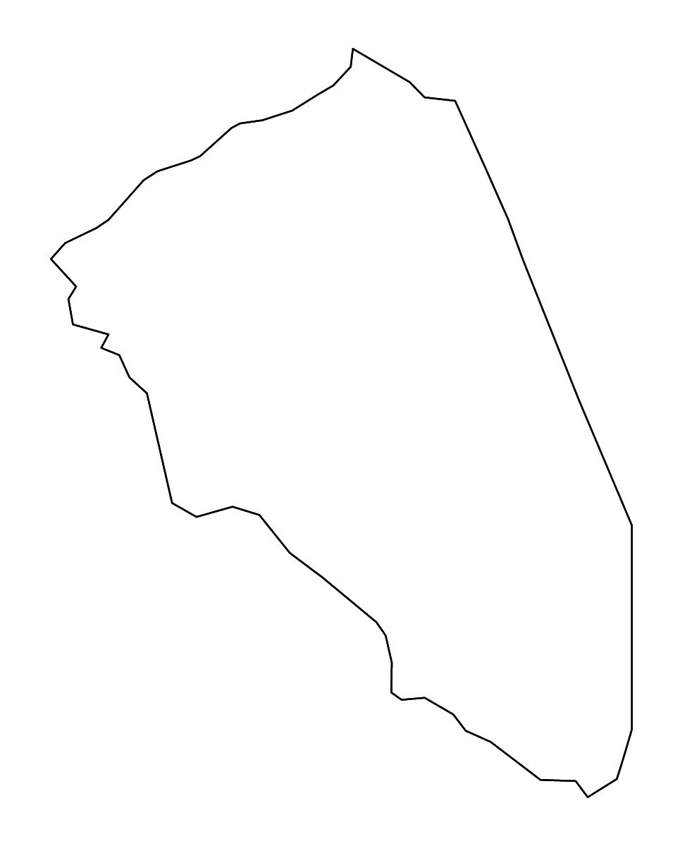 Mapa de contorno de Burlington, New Jersey con ríos.