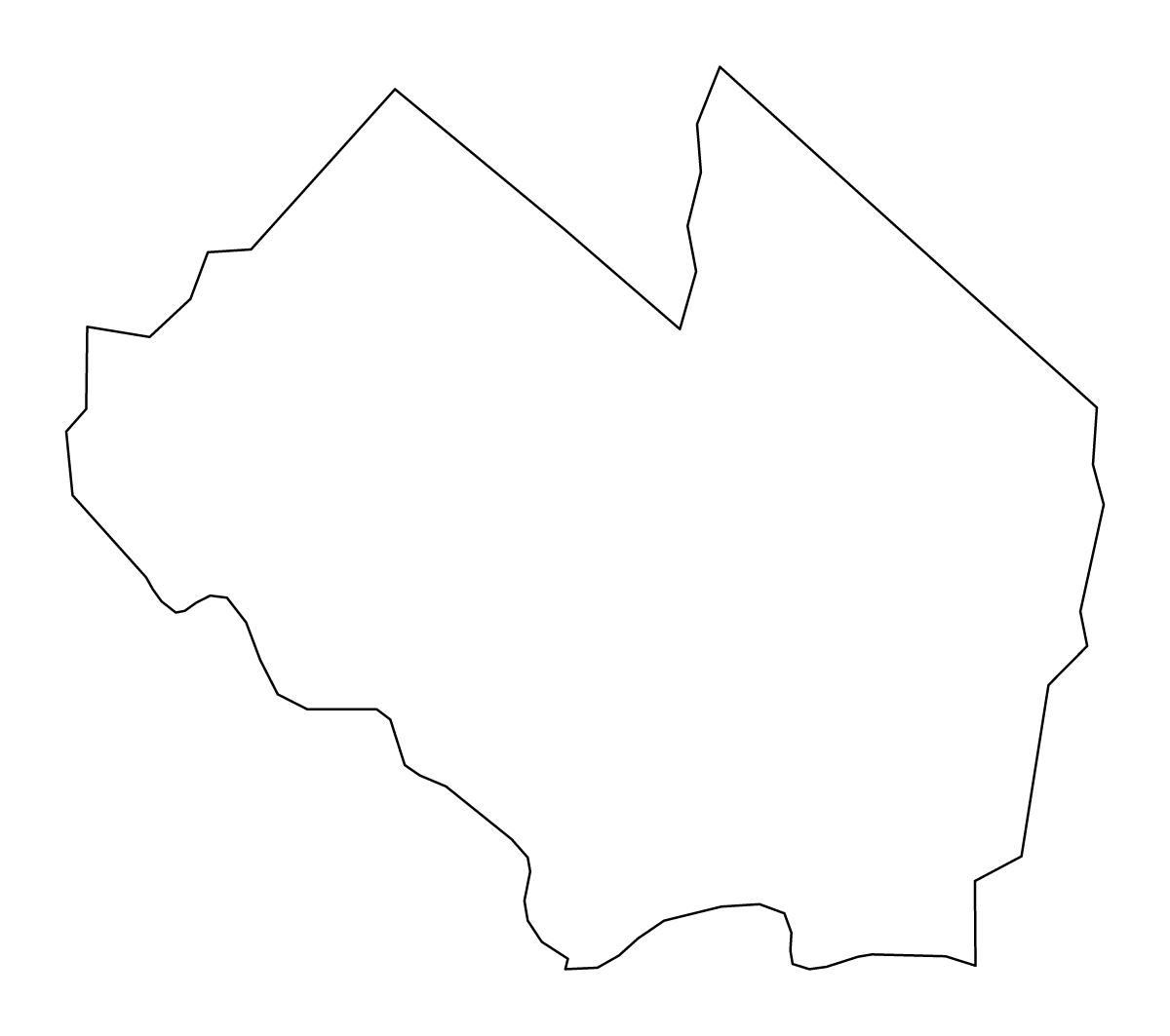 Mapa de contorno de Cumberland, New Jersey.