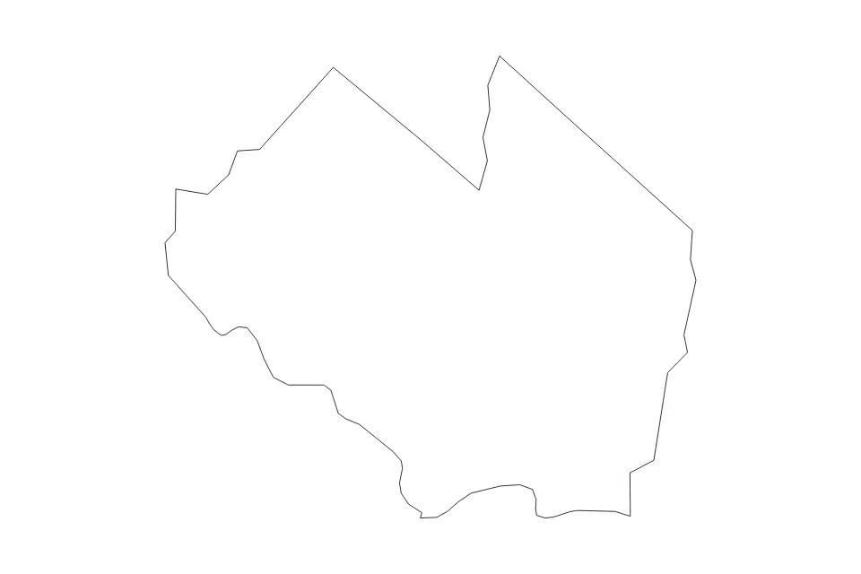 Outline map of Cumberland County, New Jersey with subdivision borders.