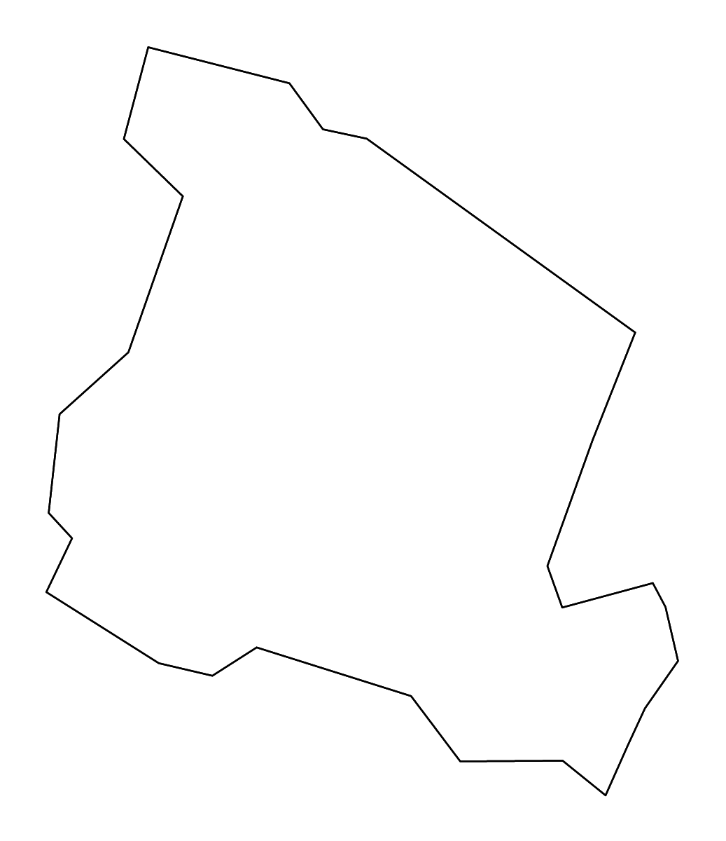 Mapa de contorno de Essex, New Jersey con ríos.