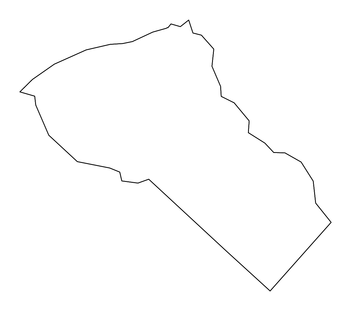 Mapa de contorno de Gloucester, New Jersey con ríos.