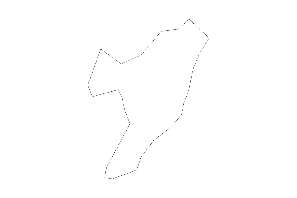 Mapa de Hudson, New Jersey de tipo contorno para América del Norte, con contorno con límites limpios.