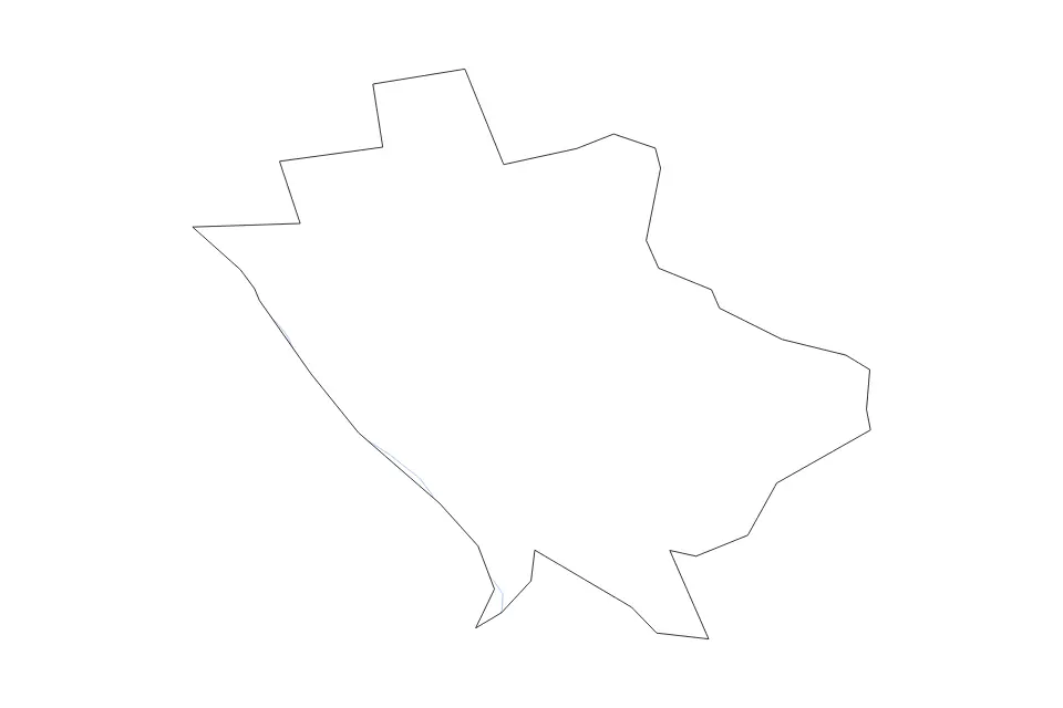 Carte de Mercer, New Jersey de type contour et rivières pour Amérique du Nord, montrant contour et rivières avec des limites nettes.