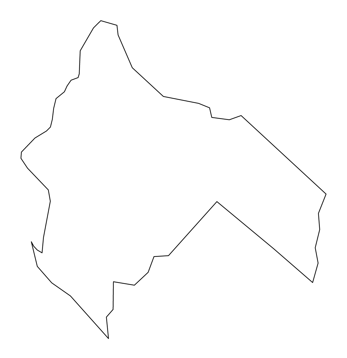 Carte de contour de Salem, New Jersey.