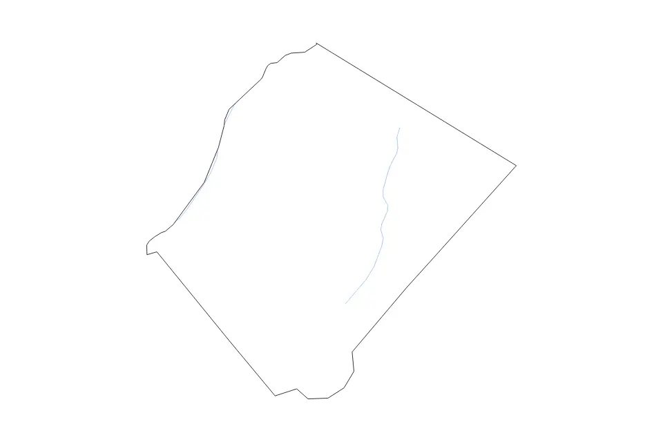 Mapa de Sussex, New Jersey de tipo contorno y ríos para América del Norte, con contorno y ríos con límites limpios.