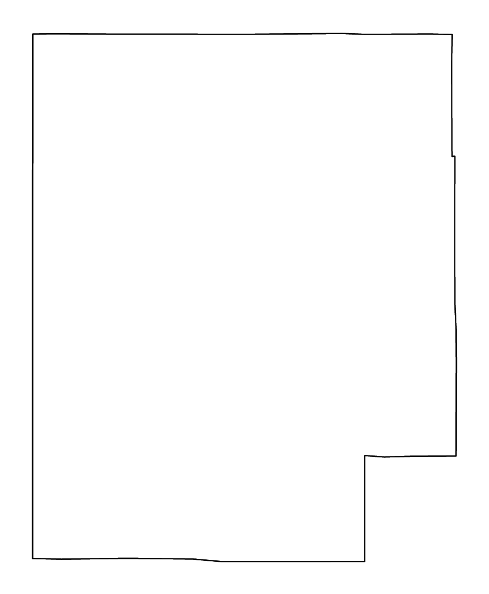 Mapa de contorno de Catron, New Mexico con ríos.