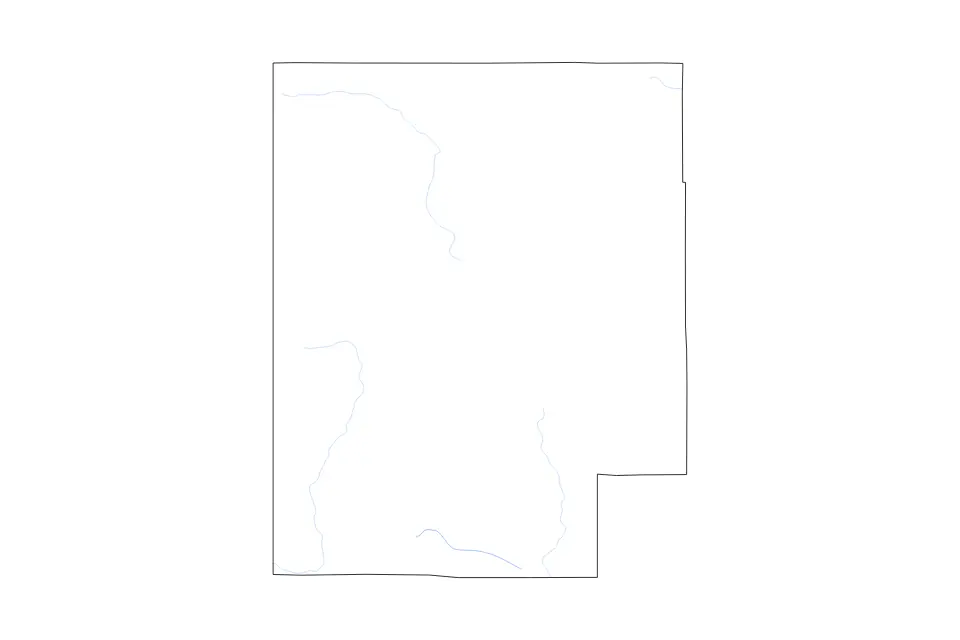 Mapa de Catron, New Mexico de tipo contorno y ríos para América del Norte, con contorno y ríos con límites limpios.
