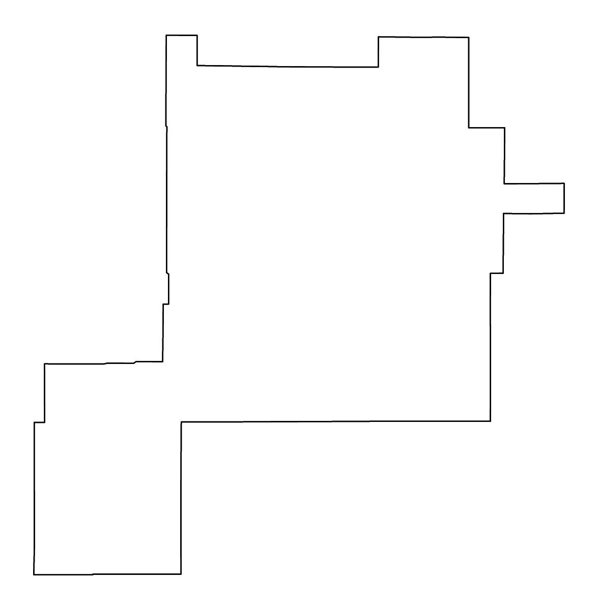 Mapa de contorno de Chaves, New Mexico con ríos.