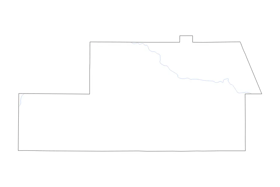 Carte de Cibola, New Mexico de type contour et rivières pour Amérique du Nord, montrant contour et rivières avec des limites nettes.