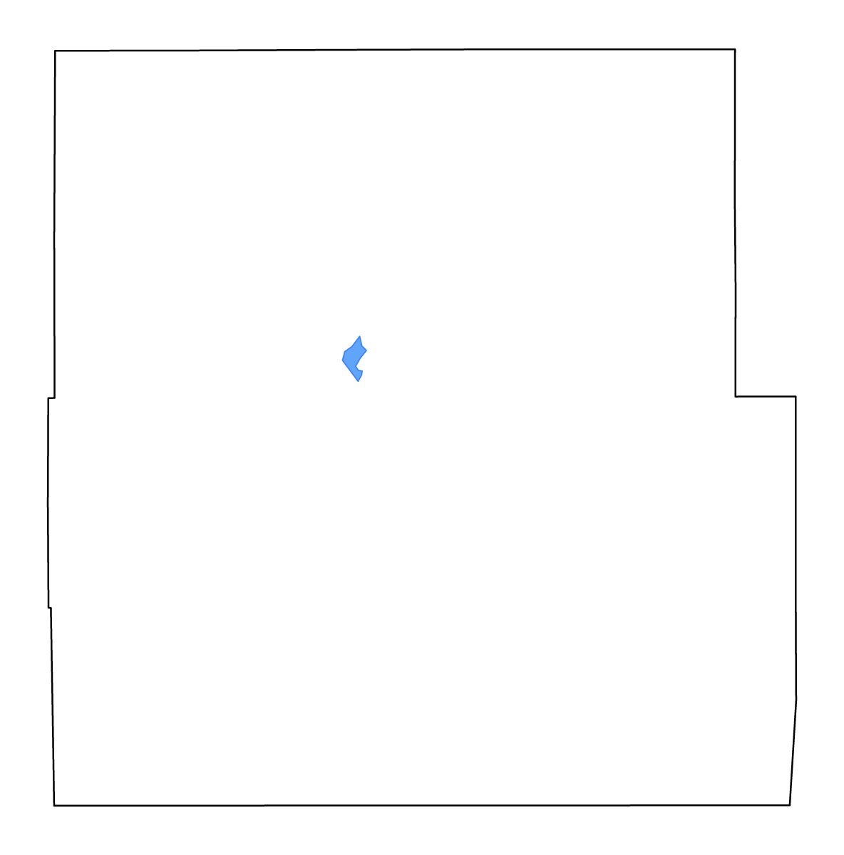 Mapa de contorno de Eddy, New Mexico con lagos y ríos.