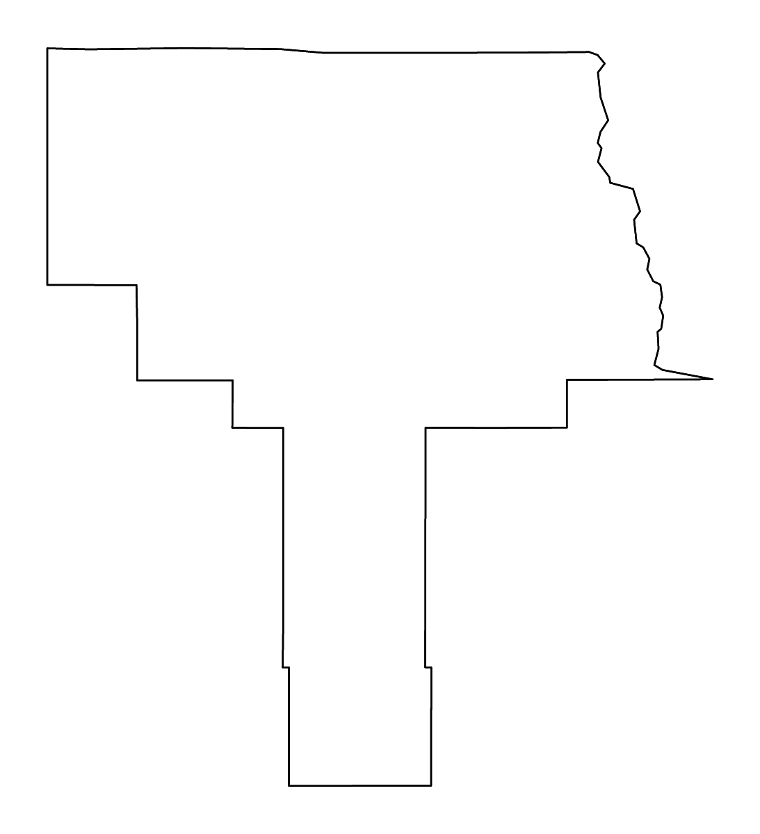 Carte de contour de Grant, New Mexico avec rivières.