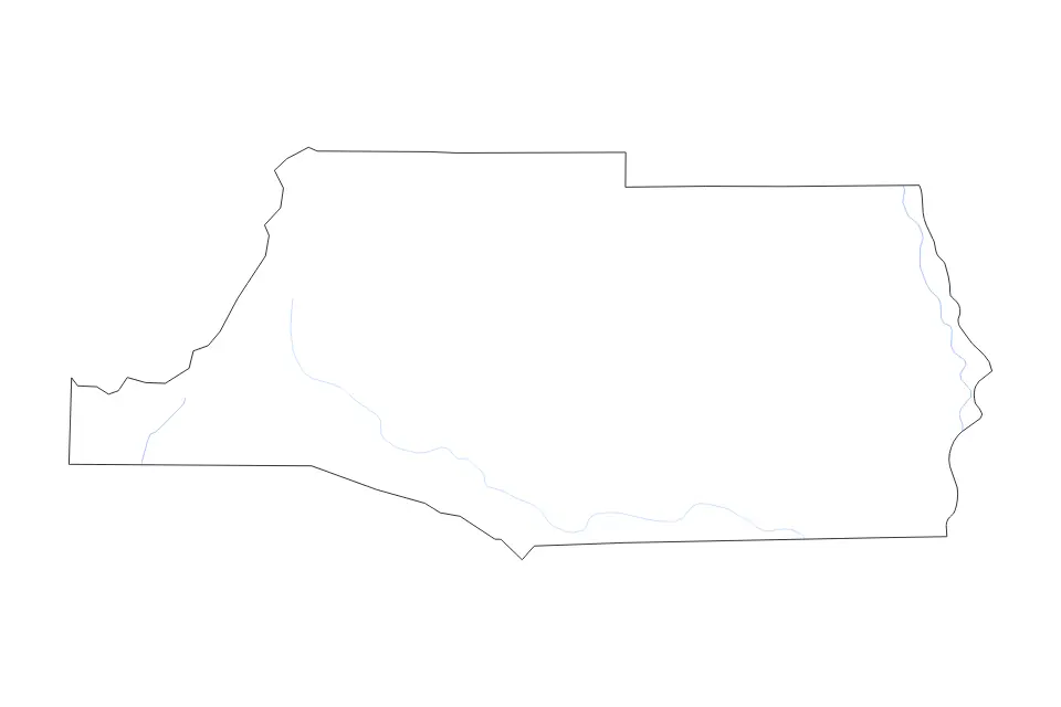 Carte de Mora, New Mexico de type contour et rivières pour Amérique du Nord, montrant contour et rivières avec des limites nettes.