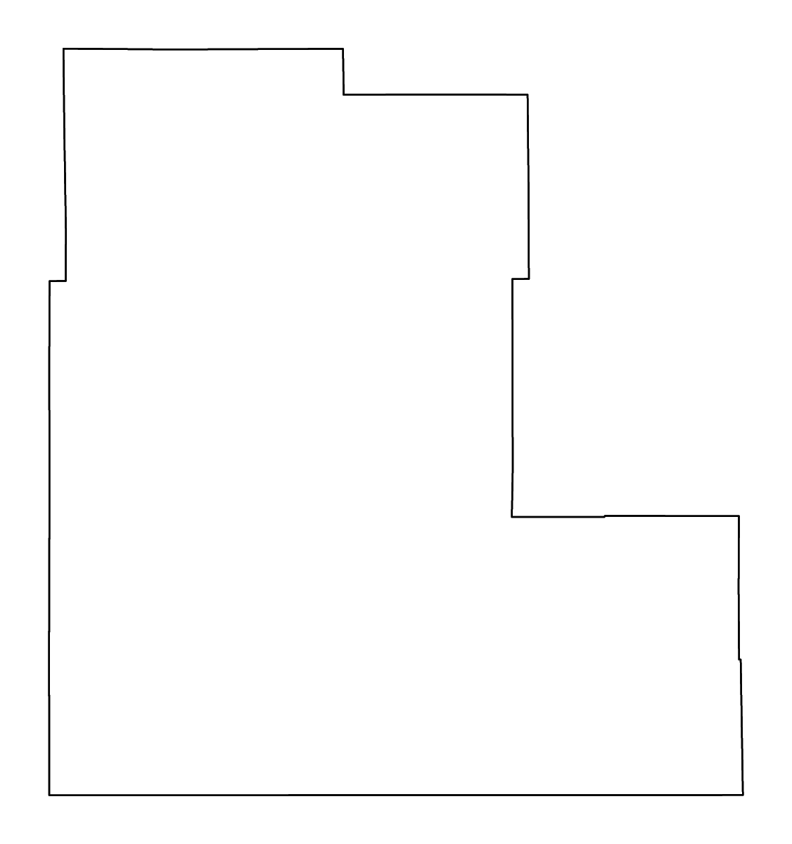 Mapa de contorno de Otero, New Mexico con ríos.