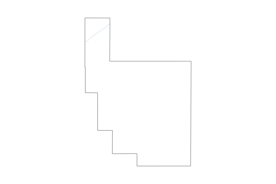 Mapa de Roosevelt, New Mexico de tipo contorno y ríos para América del Norte, con contorno y ríos con límites limpios.