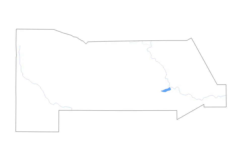 Mapa de San Miguel, New Mexico de tipo contorno, lagos y ríos para América del Norte, con contorno, lagos y ríos con elementos de agua como Conchas Lake.
