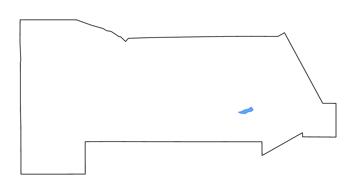 Mapa de contorno de San Miguel, New Mexico con lagos y ríos.