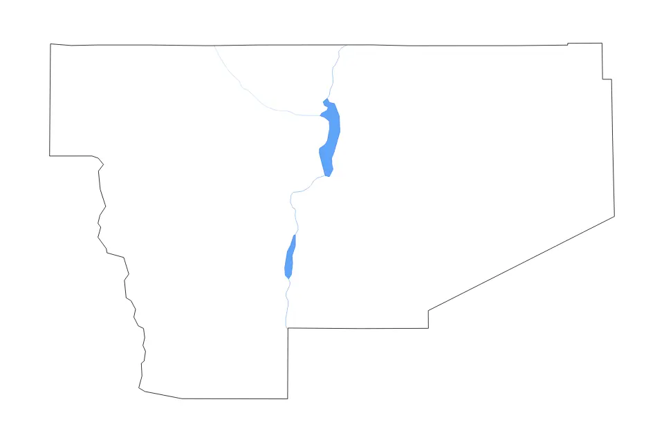 Mapa de Sierra, New Mexico de tipo contorno, lagos y ríos para América del Norte, con contorno, lagos y ríos con elementos de agua como Caballo Reservoir y Elephant Butte Reservoir.