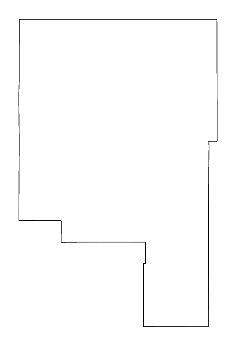 Mapa de contorno de Union, New Mexico con ríos.