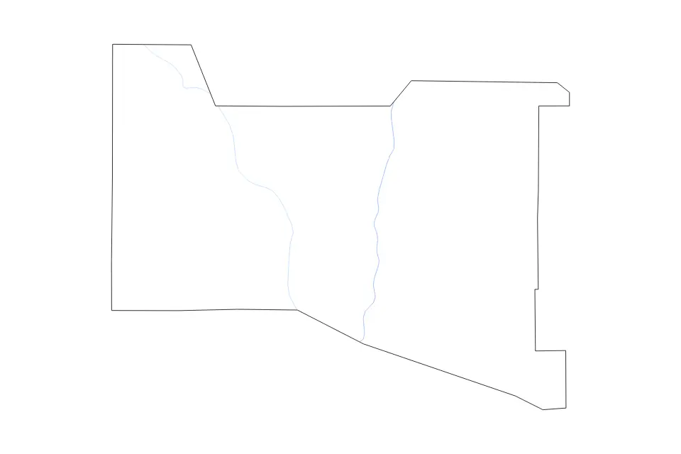 Mapa de Valencia, New Mexico de tipo contorno y ríos para América del Norte, con contorno y ríos con límites limpios.