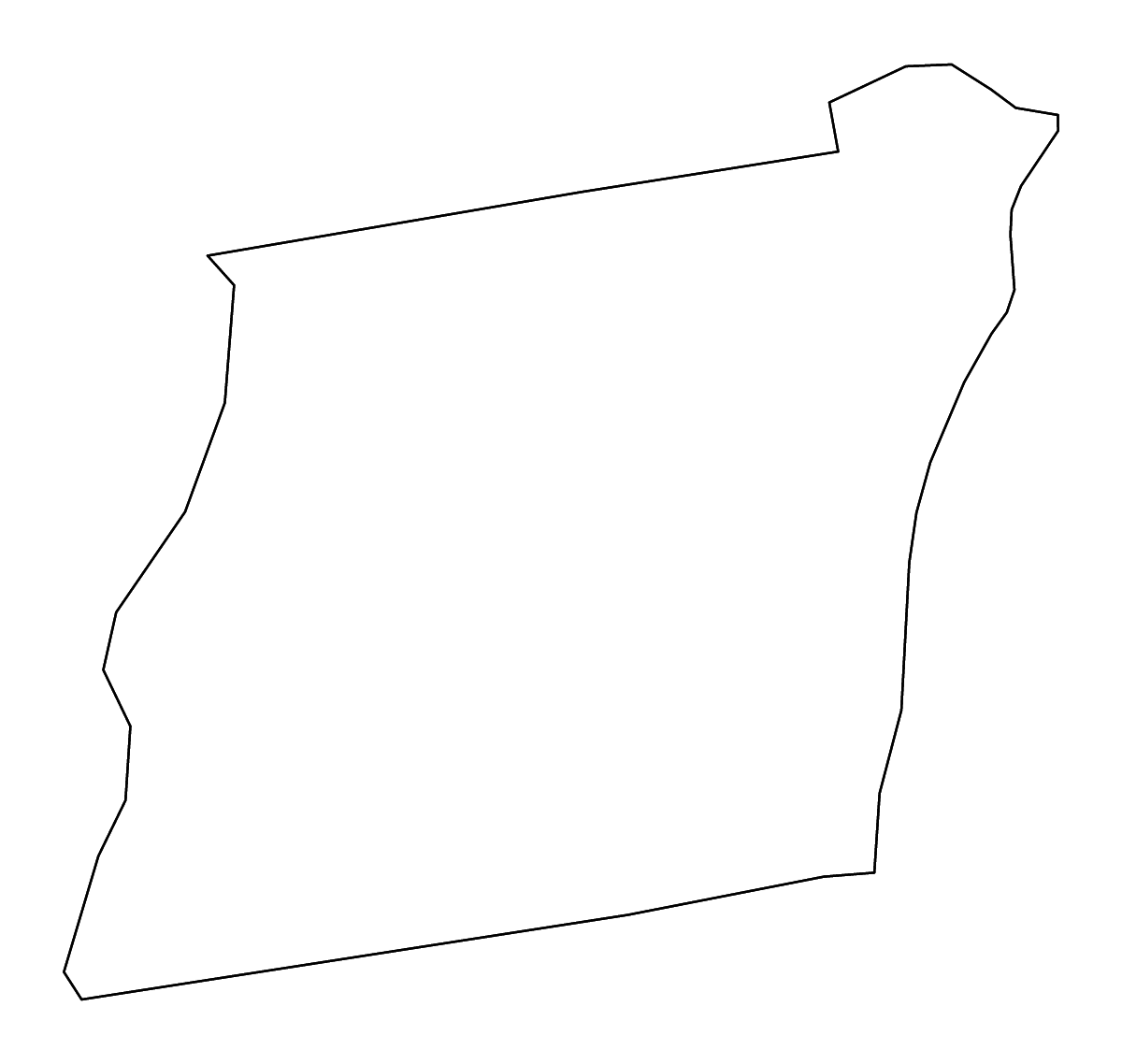 Mapa de contorno de Albany, New York con ríos.