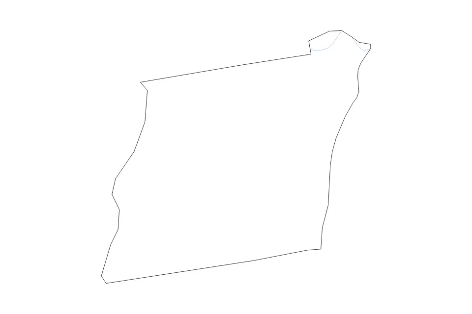 Carte de Albany, New York de type contour et rivières pour Amérique du Nord, montrant contour et rivières avec des limites nettes.