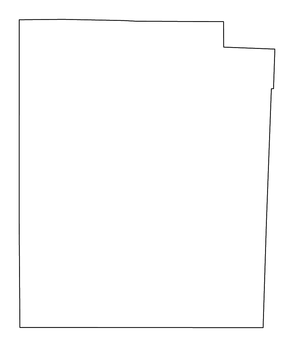 Mapa de contorno de Allegany, New York con ríos.