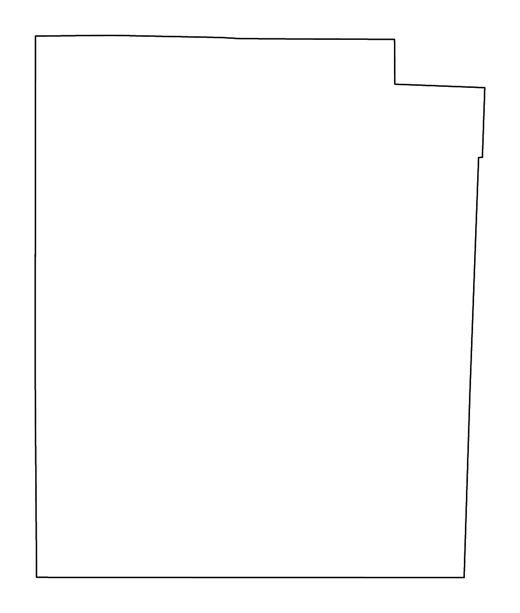 Mapa de contorno de Allegany, New York con ríos.