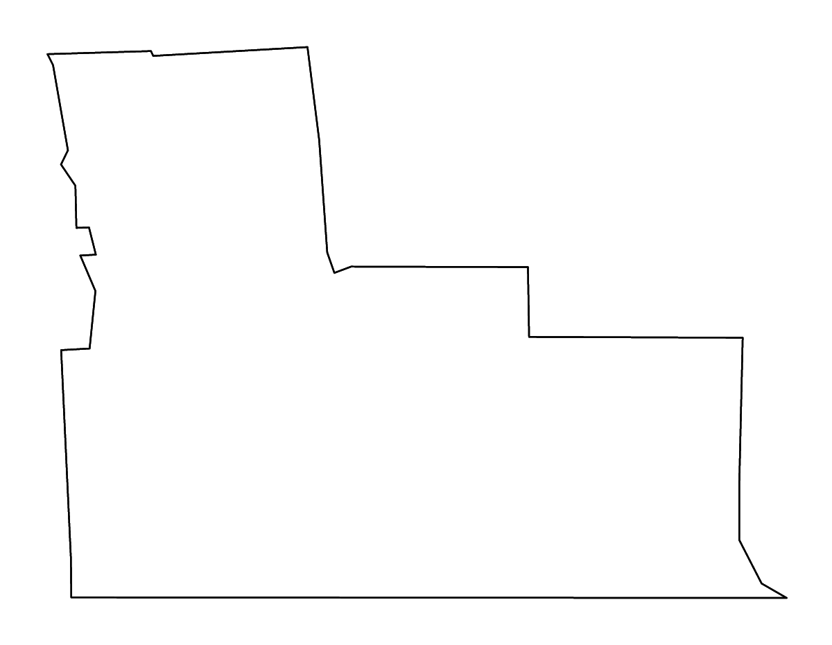 Carte de contour de Broome, New York avec rivières.